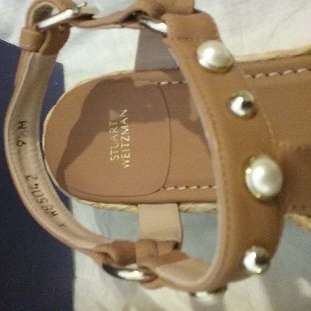 Stuart Weitzman Nib Sandals 9.5 Vachetta - image 2